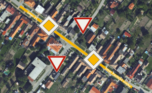 POZOR! Zmena organizácie dopravy v križovatke pri Jednote od 15.06.2026 1